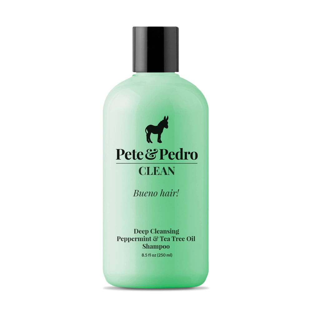 Pete & Pedro CLEAN, botella iluminada, revela aroma a menta y árbol de té para limpieza renovadora