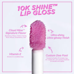 Brillo labial 10K para labios brillantes y duraderos.