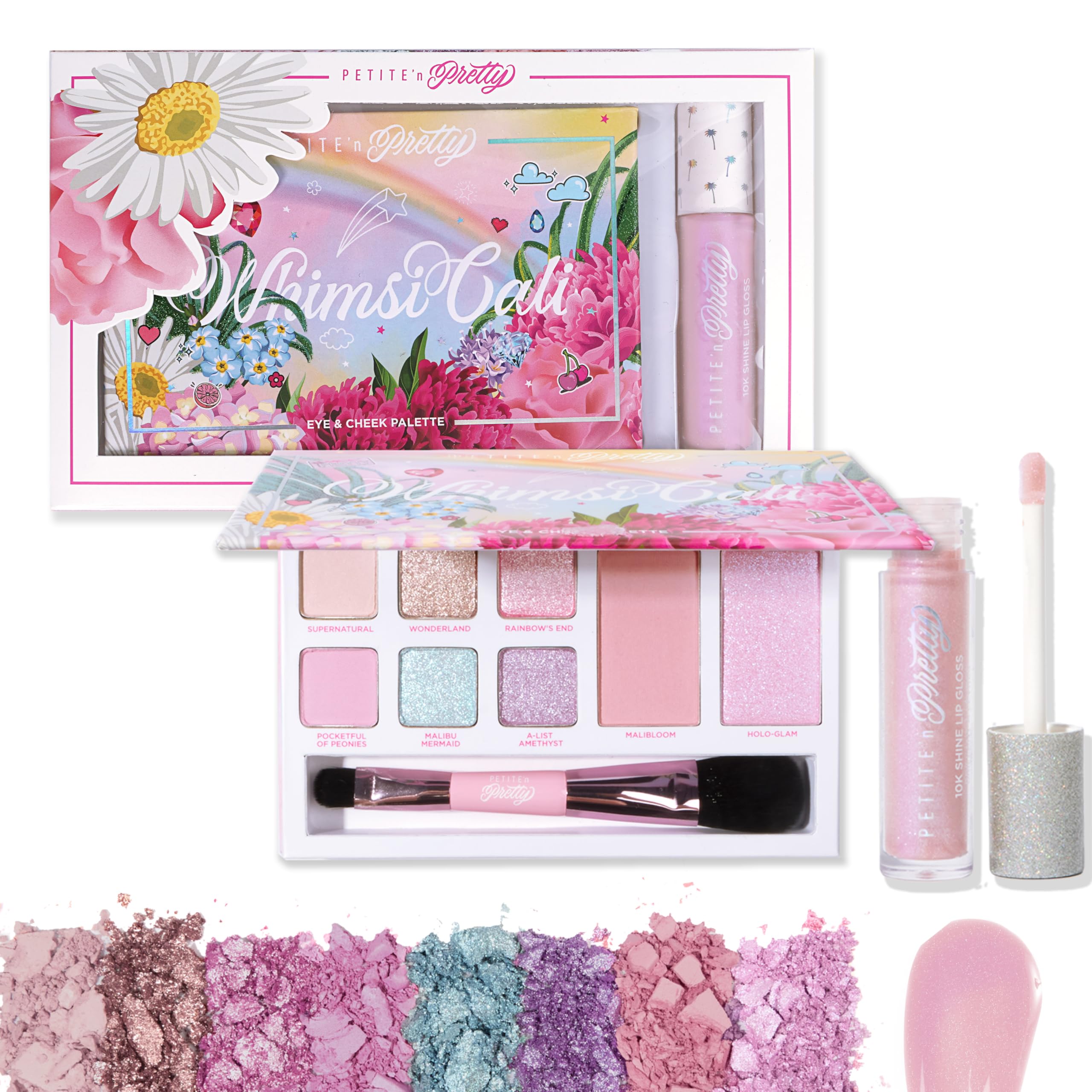Petite 'N Pretty WhimsiCali paleta: sombras pastel suaves para looks diarios.