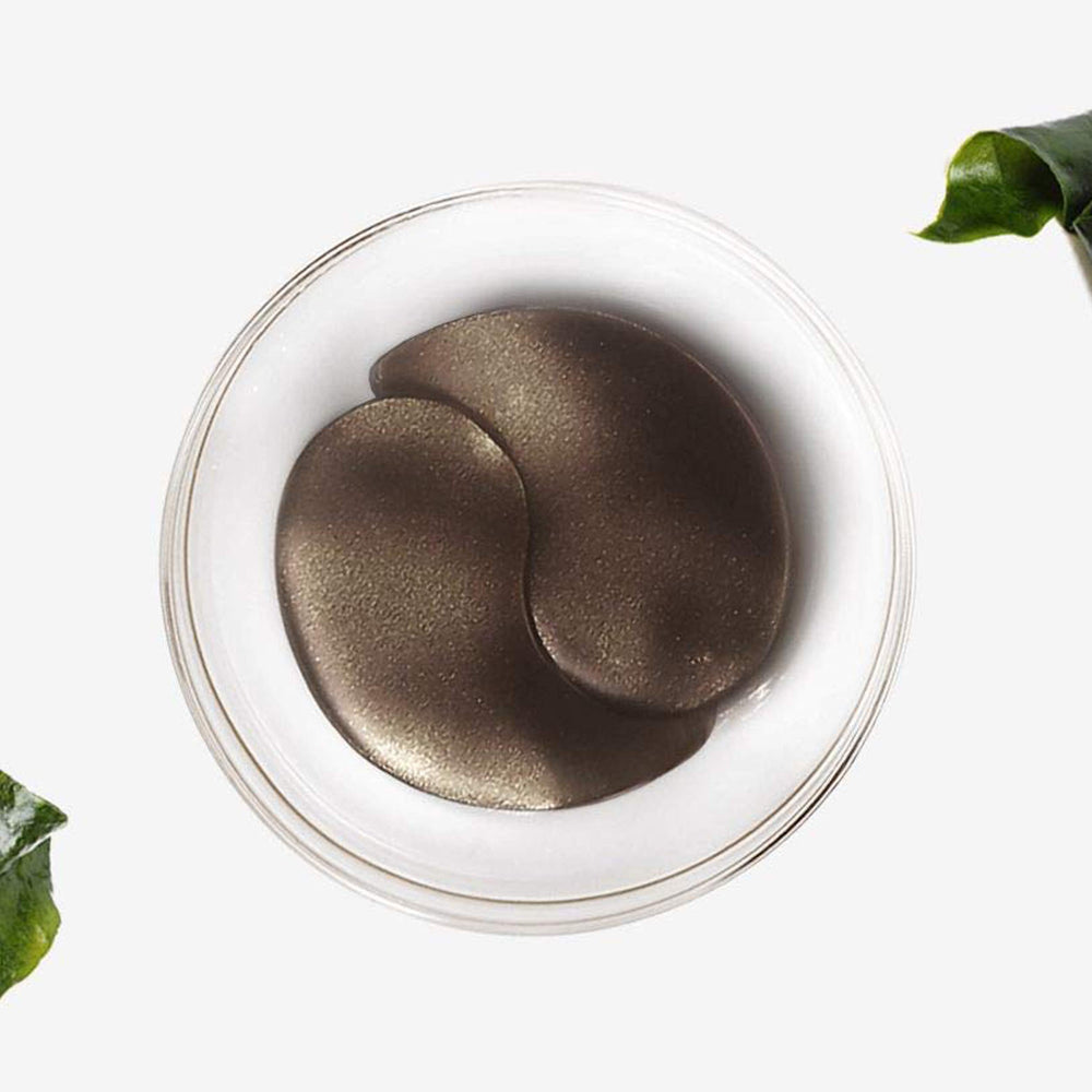 Parche ocular con polvo de oro y perla negra para brillo sutil