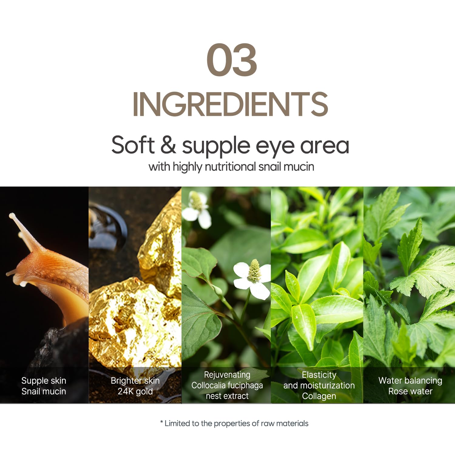 Petitfee grapefruit and green tea extracts provide radiance around the eyes.