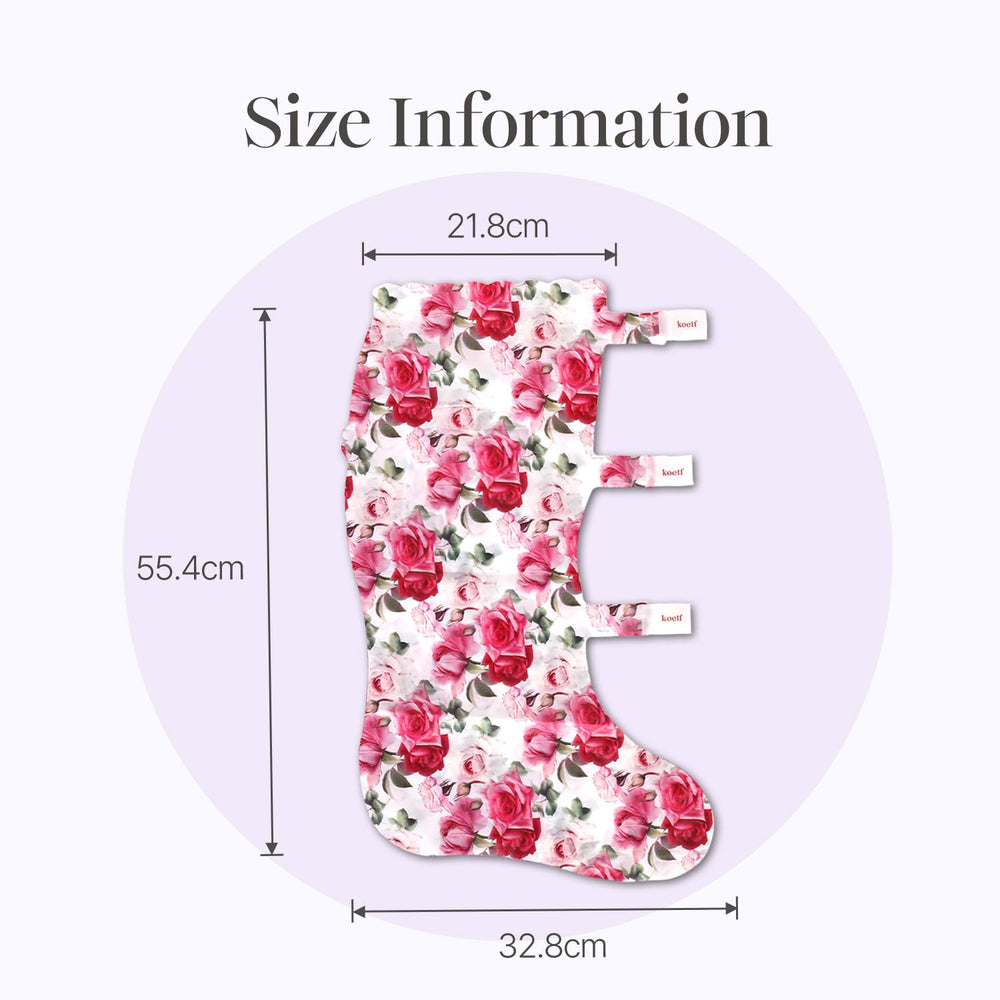 Petitfee Koelf Rose Petal Satin Leg Mask hidratación profunda con ceramides.