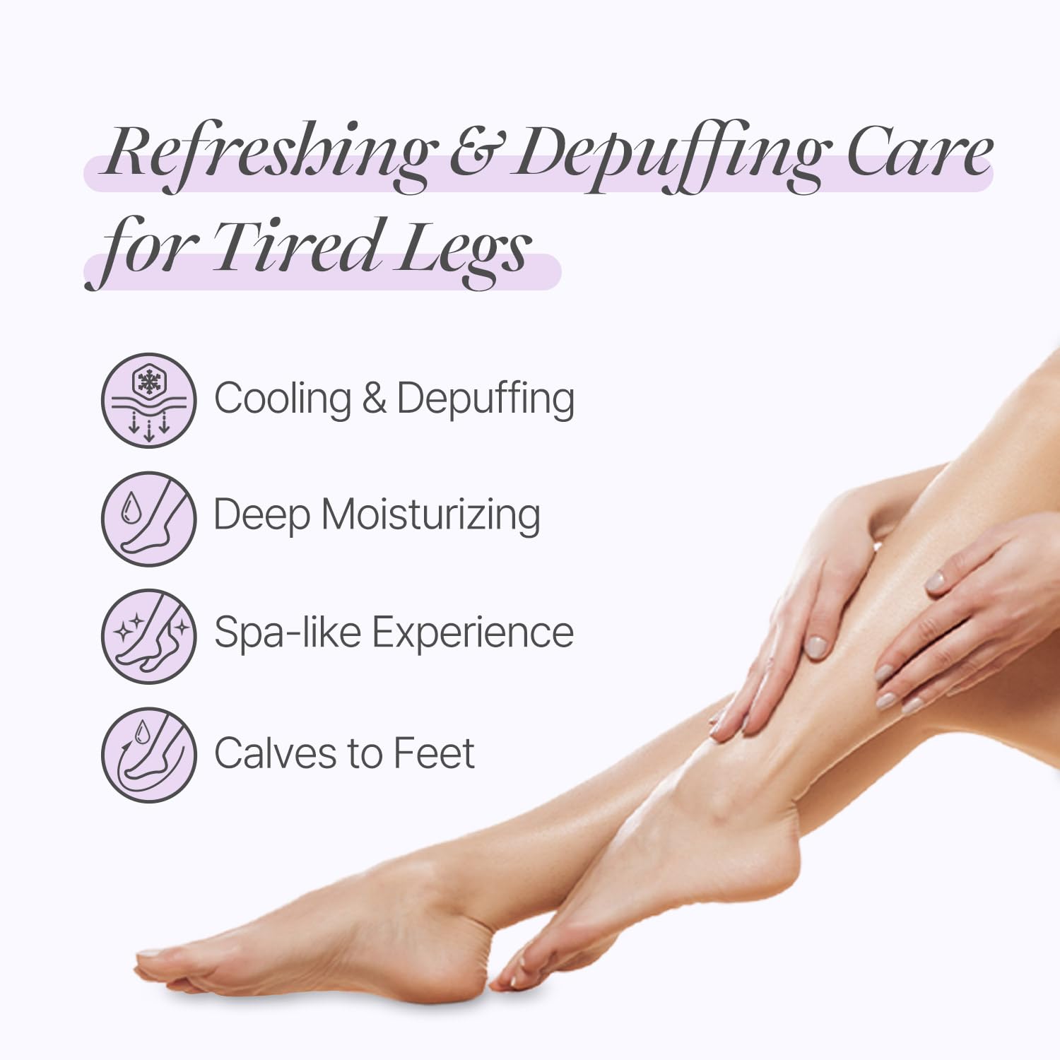 Petitfee Koelf Rose Petal Satin Leg Mask sensación refrescante con mentol para piernas.