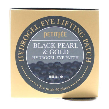 Parche ocular hidrogel Petitfee con perlas negras y oro para revitalizar la mirada