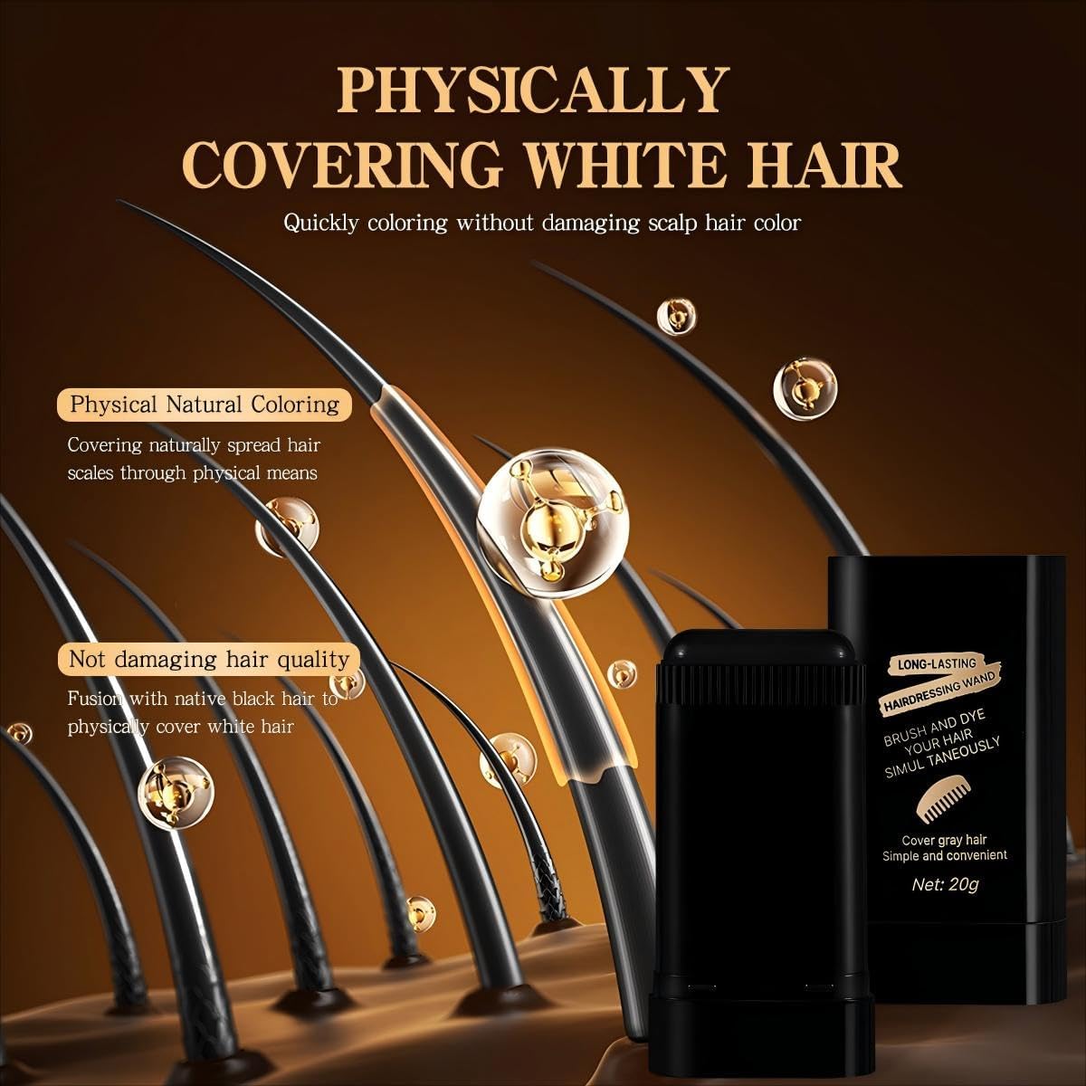 Pewatul color temporal sin químicos para cabello, fácil de aplicar