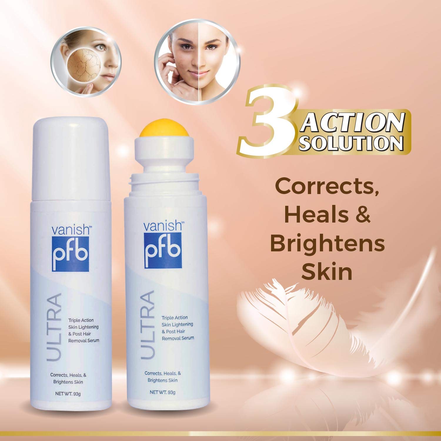 PFB Vanish Ultra con Shiitake para mejorar la apariencia de manchas oscuras.