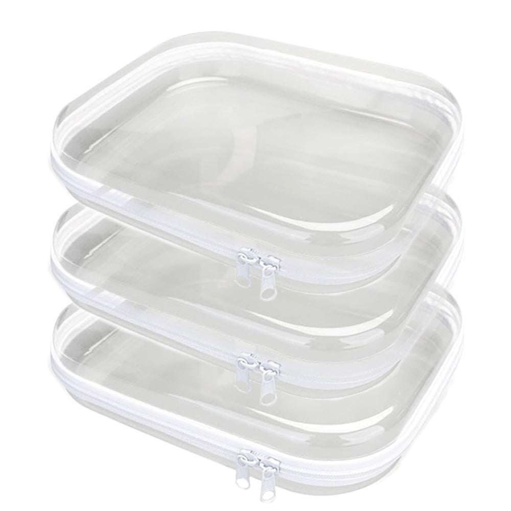 PGAXM étuis transparents à fermeture double – rangement pratique pour snacks et petits objets.
