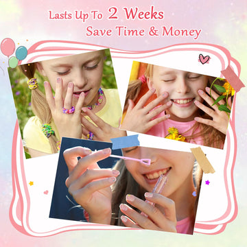 Set de 24 uñas PGELXON para niñas, regalo perfecto