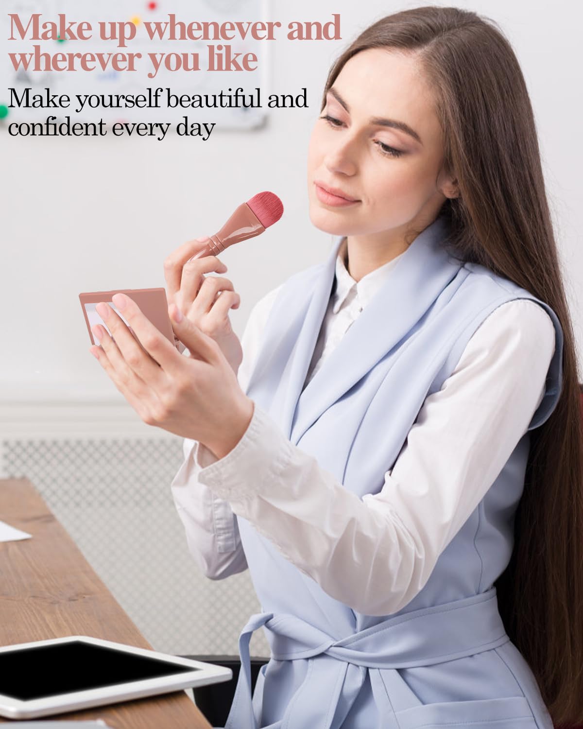 PGRODE kit de maquillaje de 5 brochas para uso diario y viaje