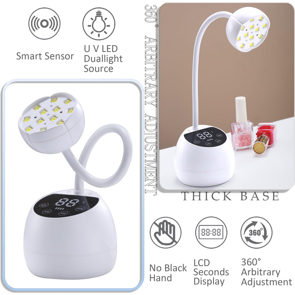 Phain Mini UV-LED, potencia 36W y 12 diodos LED para secado rápido.