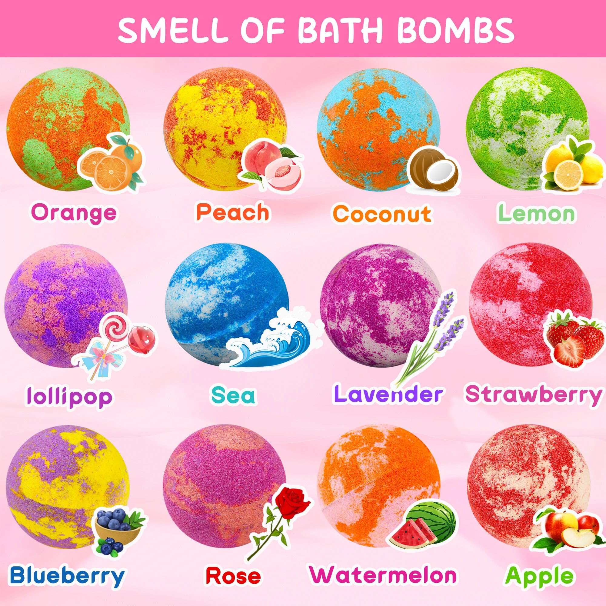 Phaorui bombas de baño con burbujas y colores brillantes al disolverse