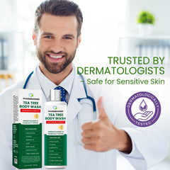 PHARMBANNER gel de ducha árbol de té: dispensador facilita la dosis diaria.