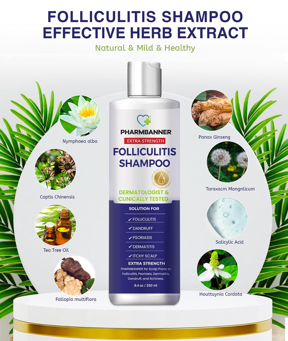 PHARMBANNER Champú antifúngico: espuma cremosa para una sensación de frescura durante el lavado.