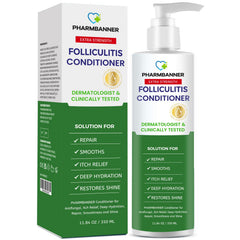 PHARMBANNER foliculitis-condicionador-frasco: alivia picor y hidrata el cuero cabelludo.