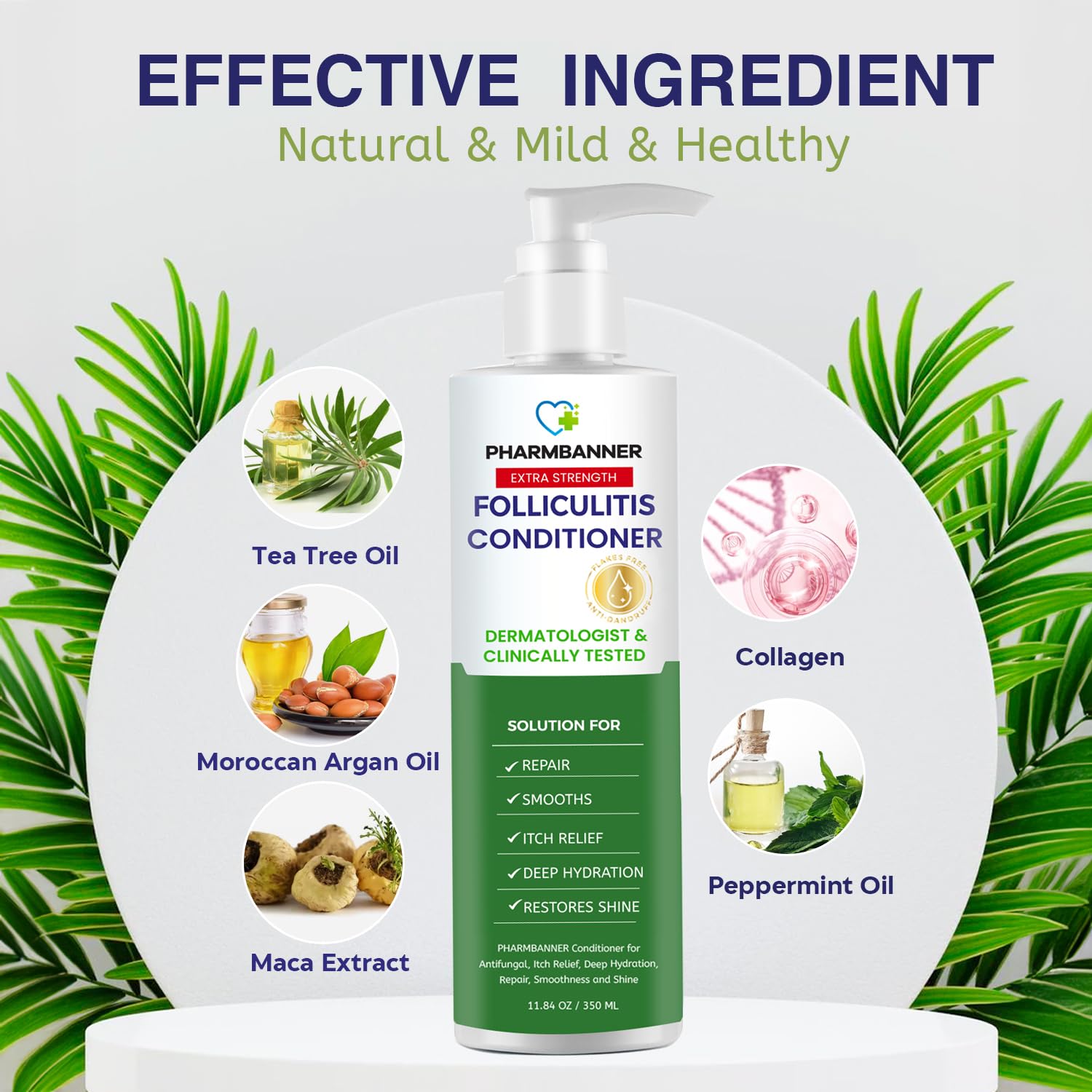 PHARMBANNER textura-cremosa-condicionador-desenredante: facilita el peinado y reduce el frizz.
