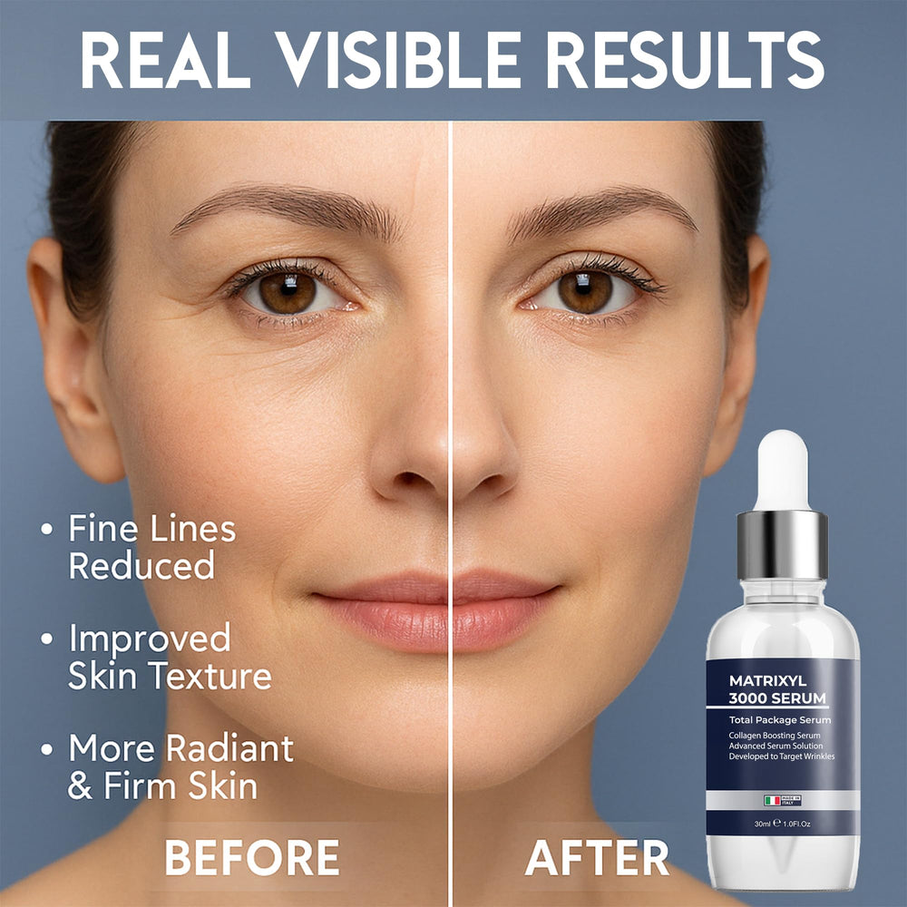 Pharmlitalia Collagen-Boost serum application indicating firming potential.