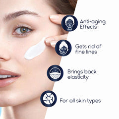 Pharmlitalia crema antiarrugas, textura suave para piel sensible.