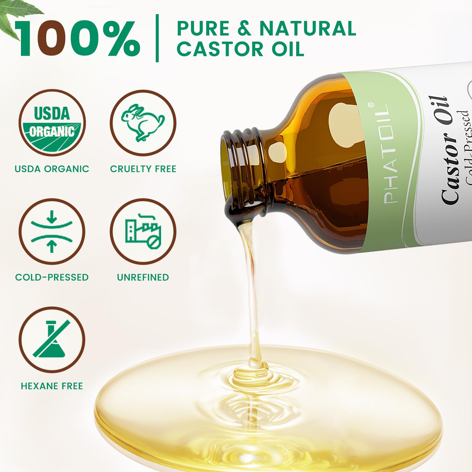 PHATOIL cepillo espiral para pestañas y cejas, aplicación uniforme y cobertura completa