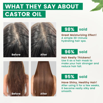 PHATOIL cuidado de uñas, cejas y pestañas con aceite de ricino para aspecto nutrido