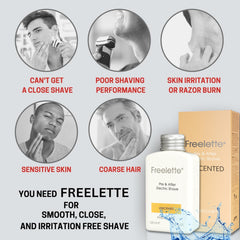 Pherolink Freelette: deslizamiento suave para afeitado eléctrico cercano.