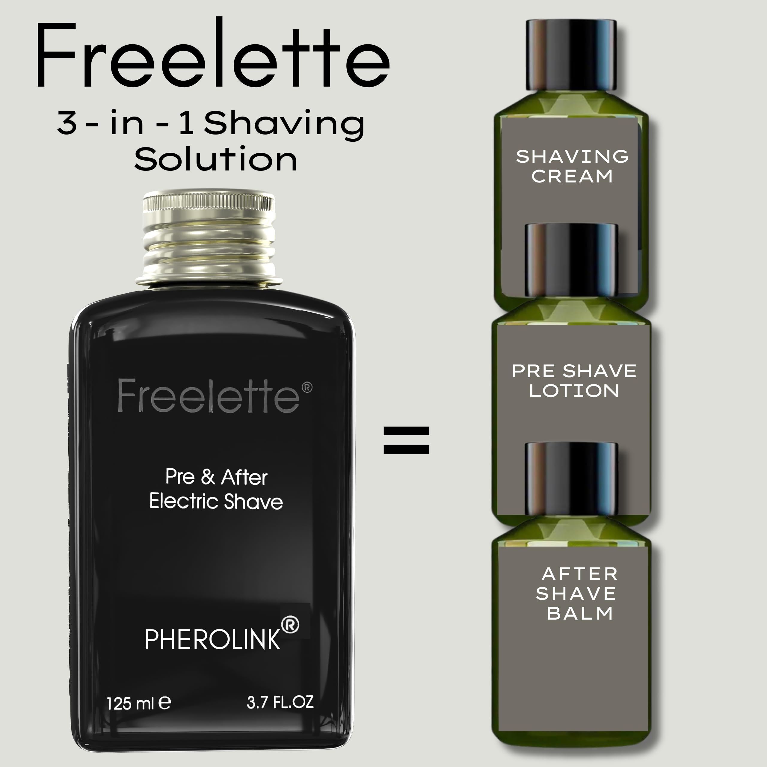 Pherolink Freelette evita obstrucciones del cabezal para un afeitado limpio y eficiente.