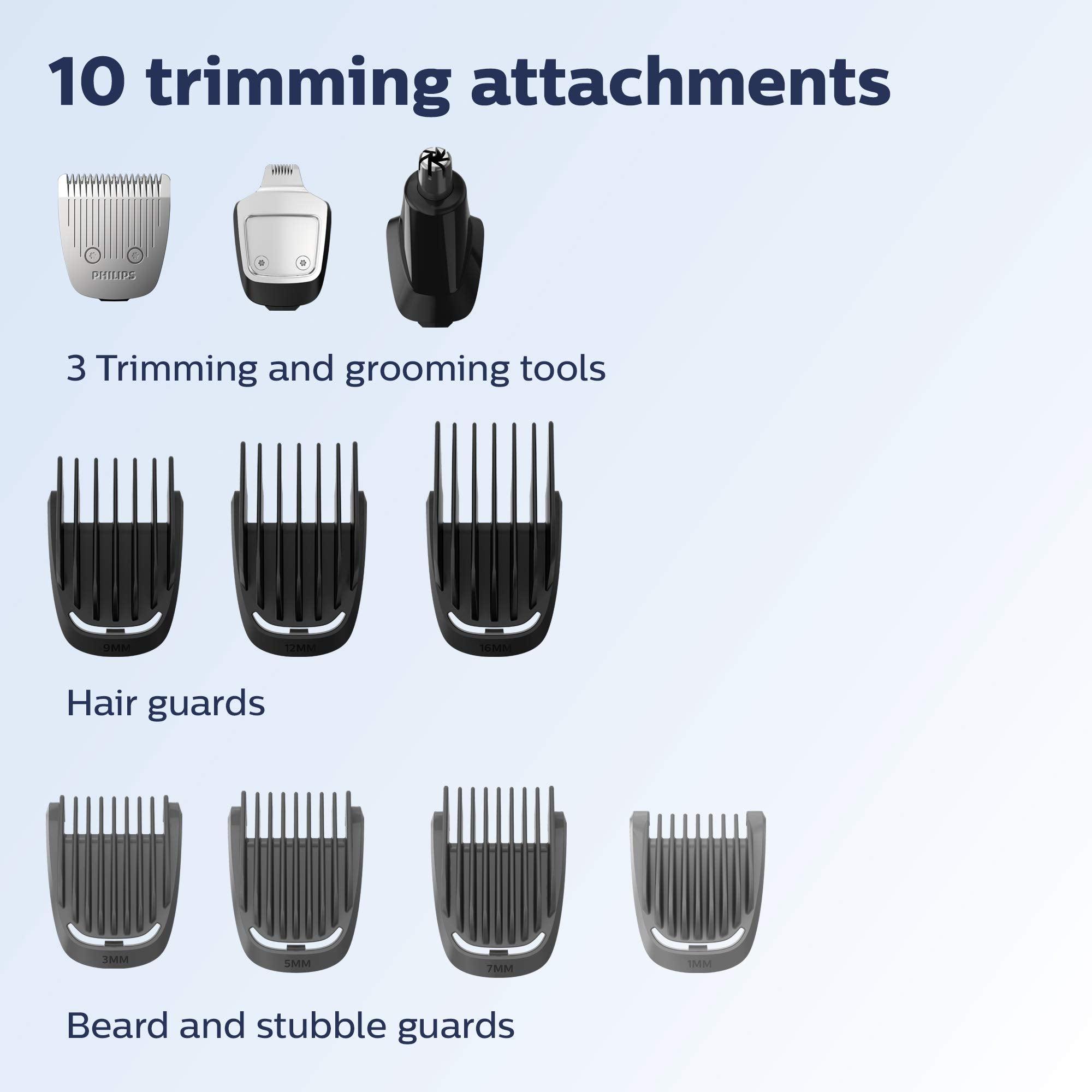 Philips Norelco Multigroom 3000 motor reforzado para rendimiento estable