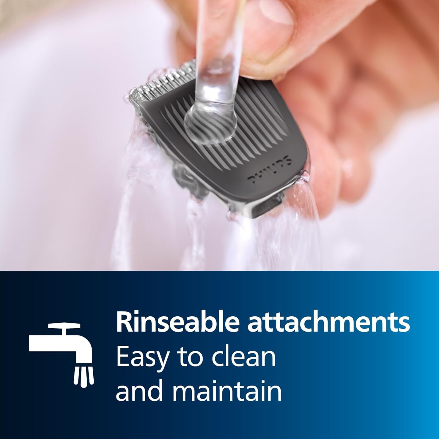 Philips Norelco Multigroom: piezas lavables para limpieza rápida.