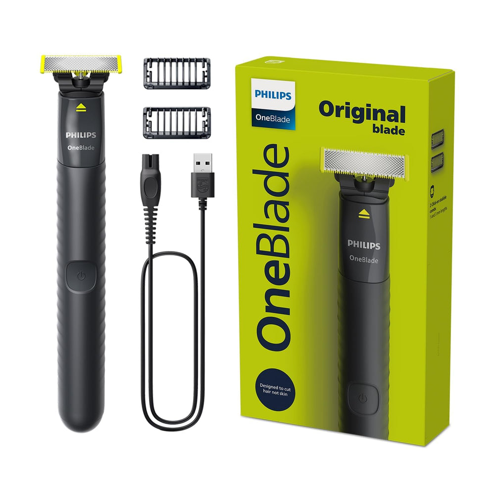 Philips One Blade Face con hojas de acero inoxidable para un corte suave sin irritación