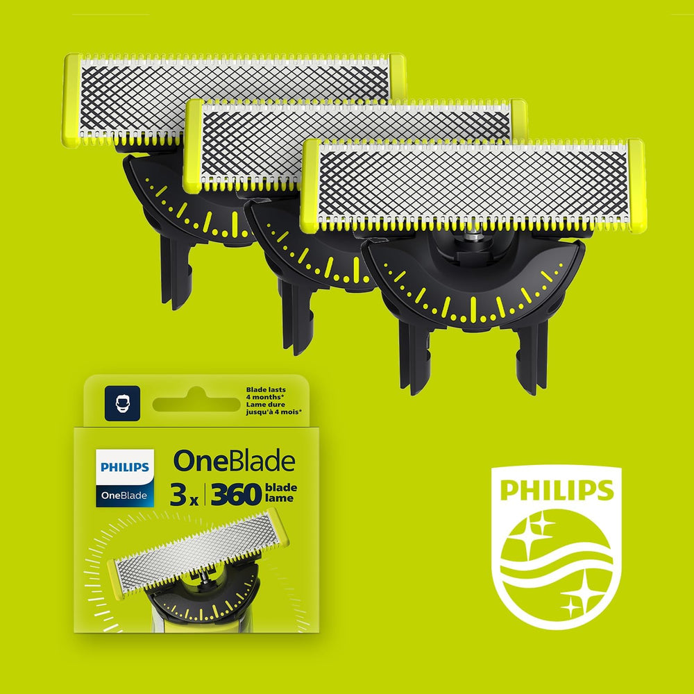 La hoja flexible de Philips OneBlade 360 se adapta a los contornos.