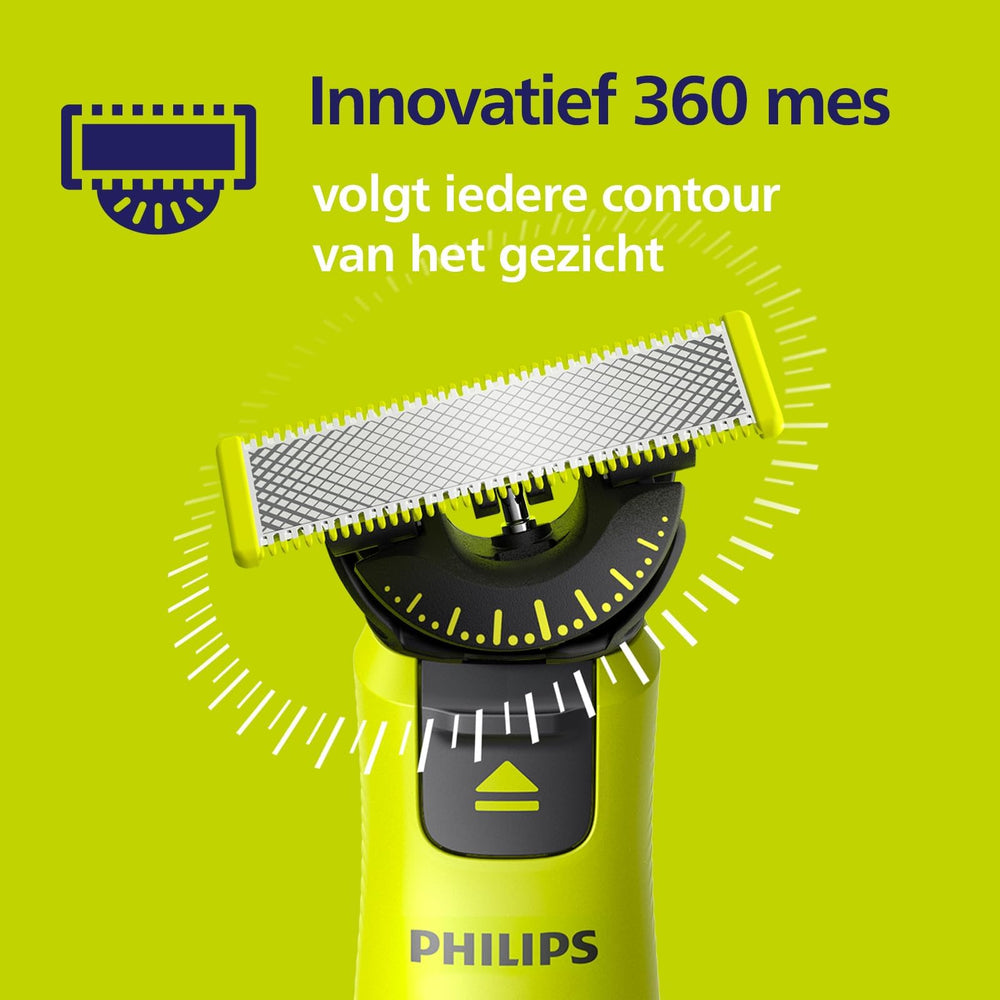 Uso húmedo o seco: Philips OneBlade 360 funciona sin espuma.