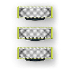 Paquete de tres hojas OneBlade para afeitados continuos sin interrupciones