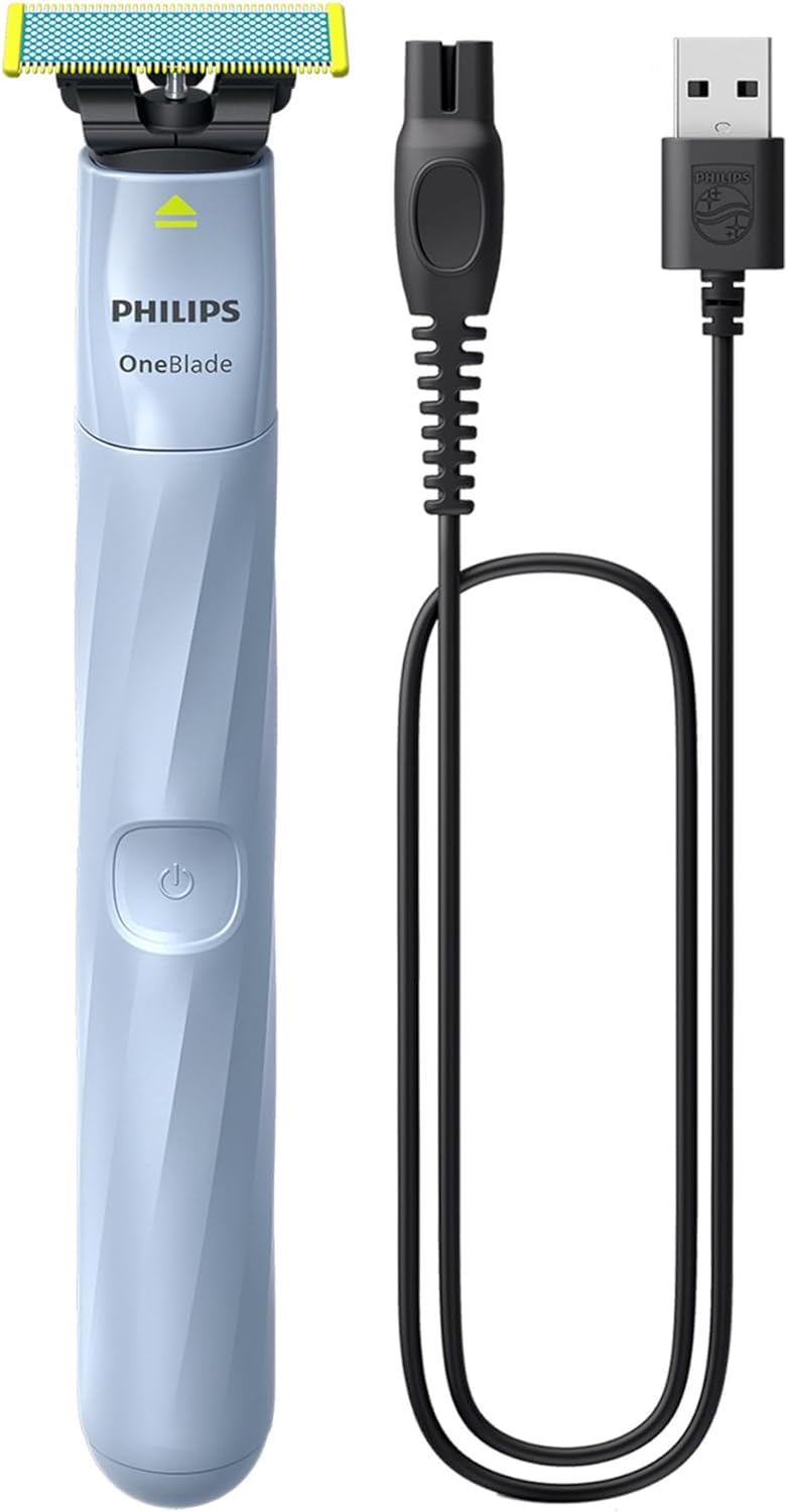 Philips OneBlade First Shave: conjunto incluye hoja anti-fricción y cable USB-A