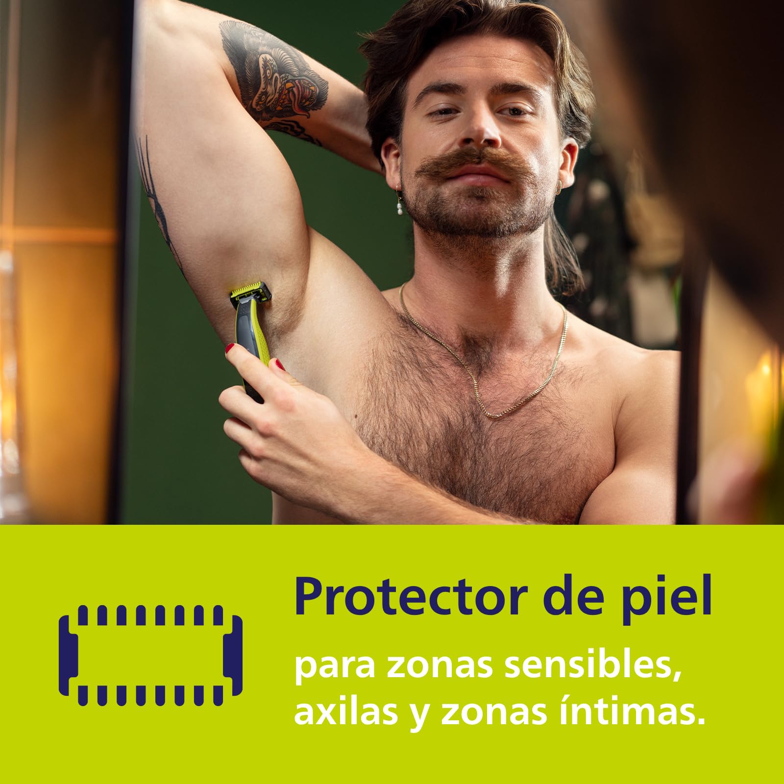 Hoja de larga duración de Philips OneBlade con vida útil de 4 meses