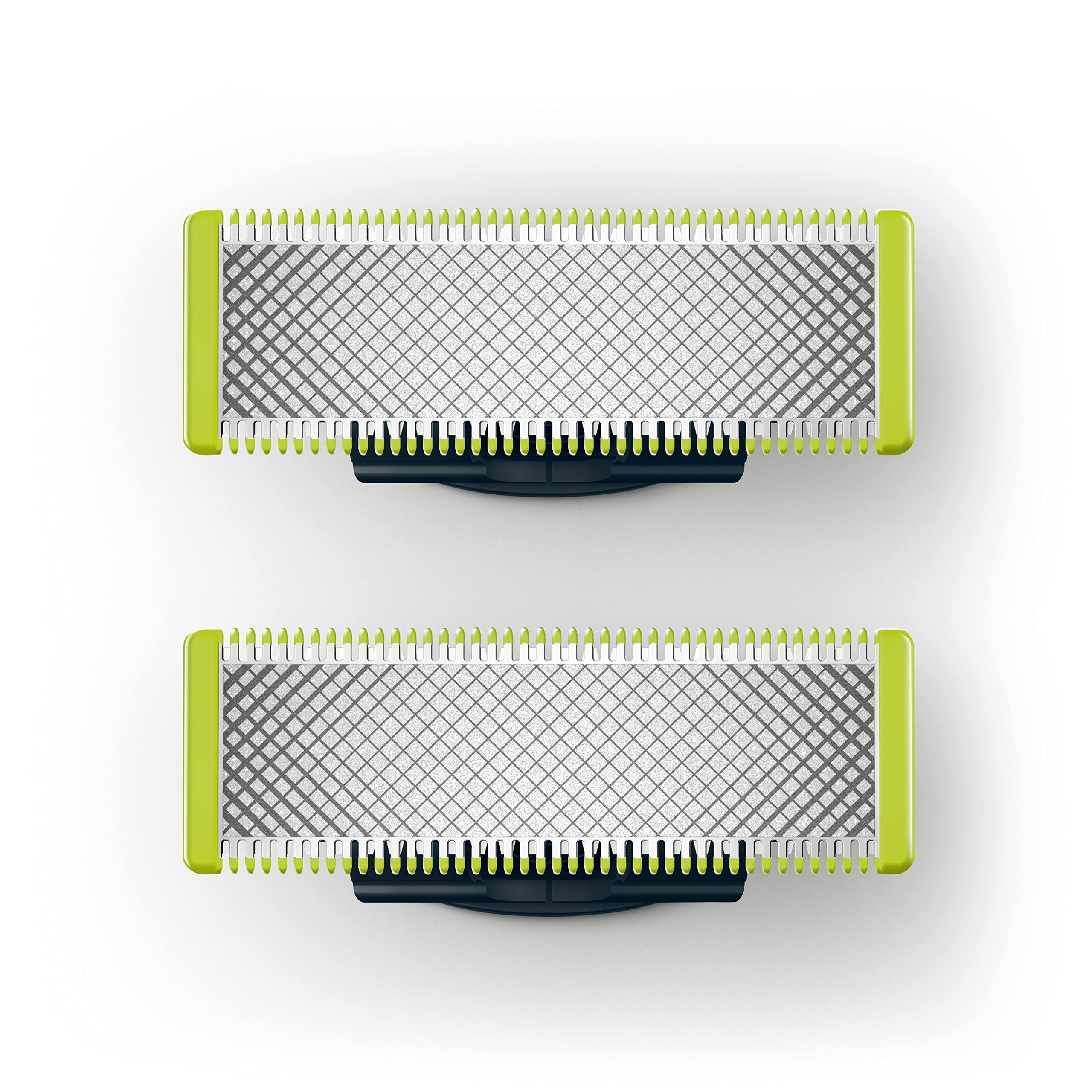 Hojas Philips OneBlade de acero inoxidable para afeitado facial preciso.