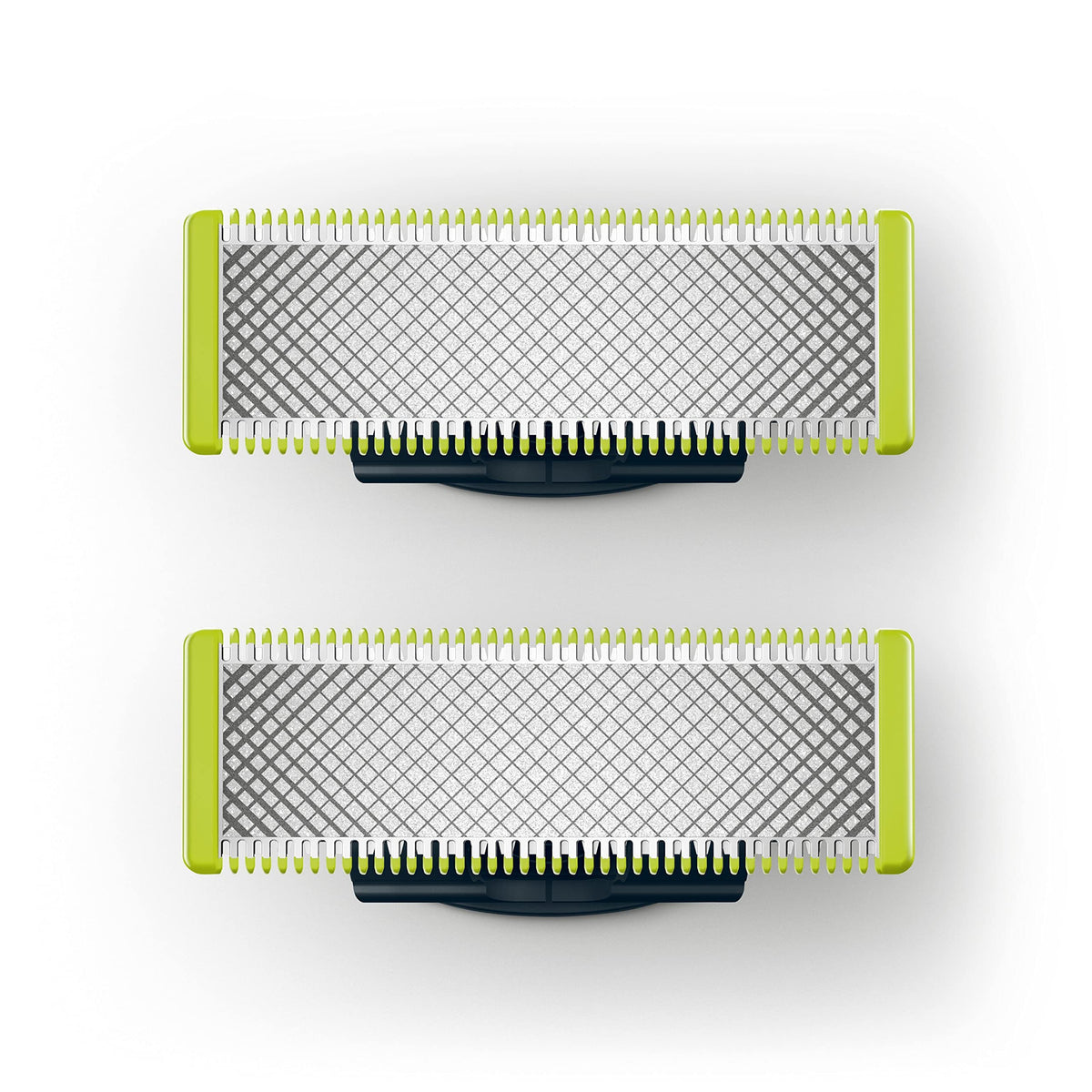 Hojas Philips OneBlade de acero inoxidable para afeitado facial preciso.