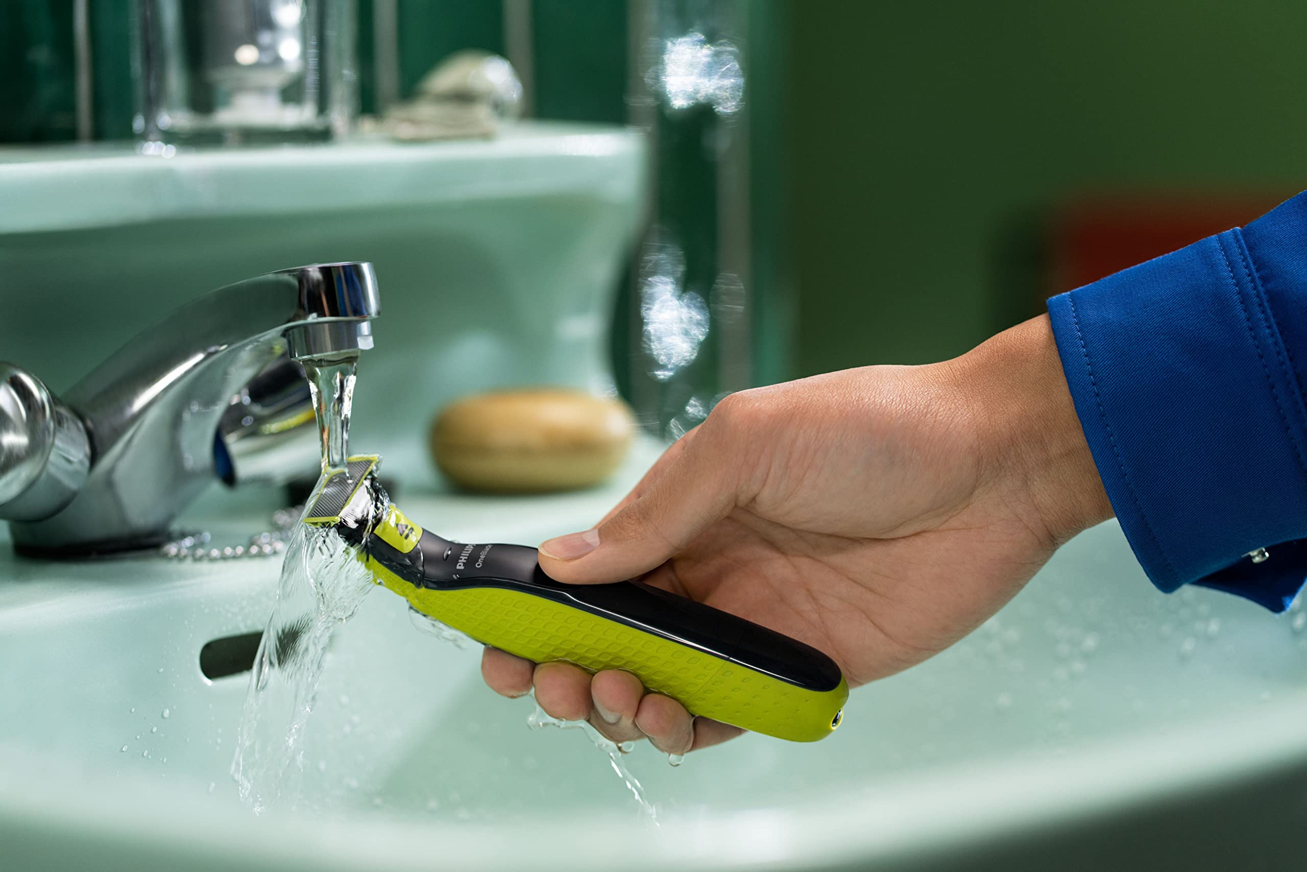 Hojas Philips OneBlade para uso facial y corporal, versatilidad.