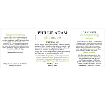 Phillip Adam shampoo sin fragancia, espuma suave para una limpieza delicada