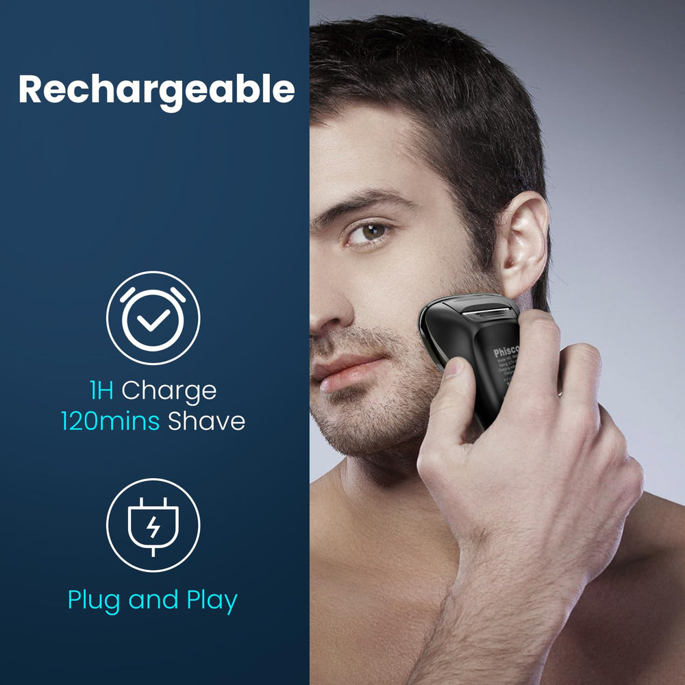 Phisco Rasuradora impermeable para uso en ducha, afeitado seco o húmedo.