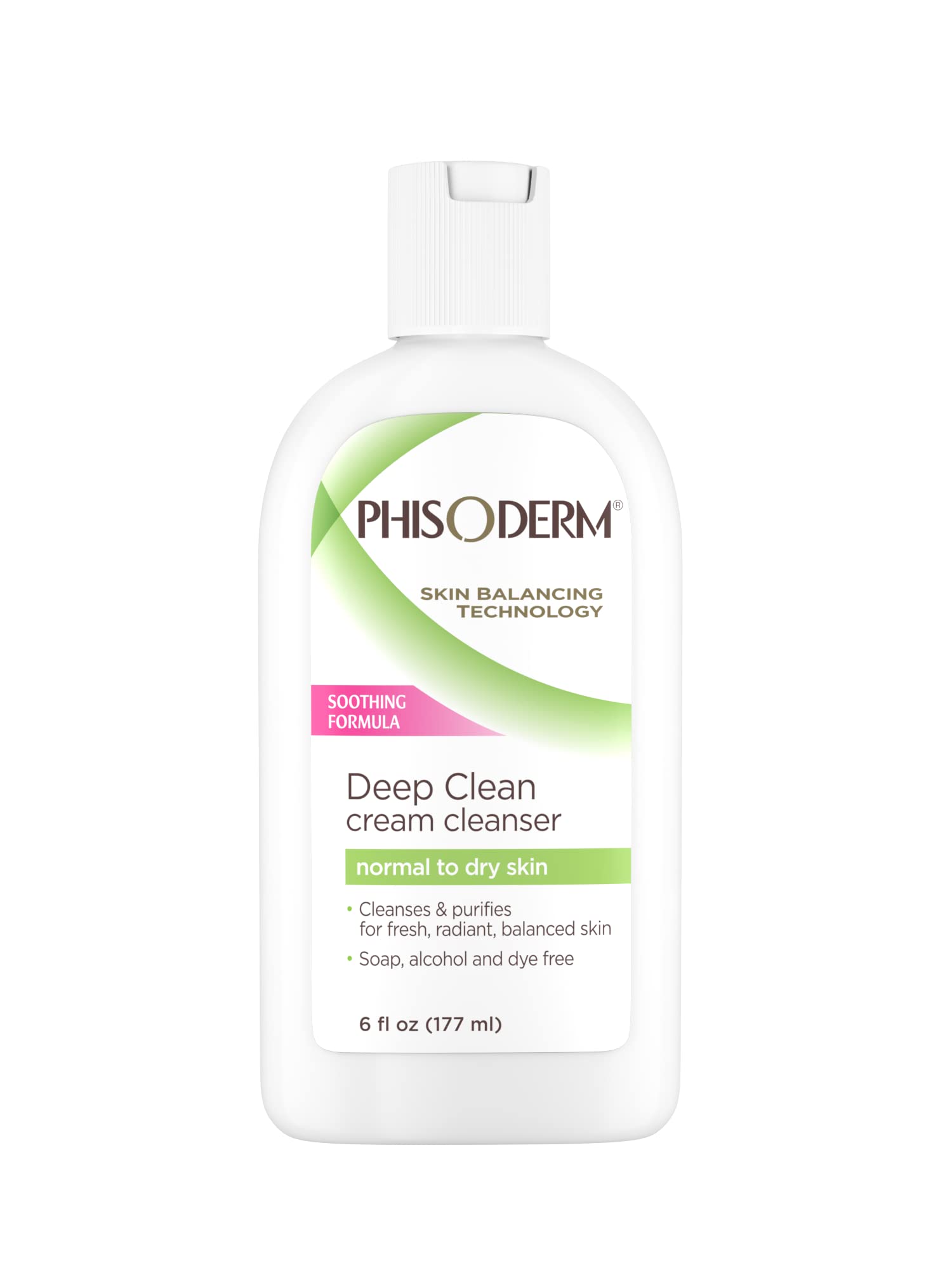 Phisoderm: botella de crema limpiadora profunda para limpieza diaria suave.