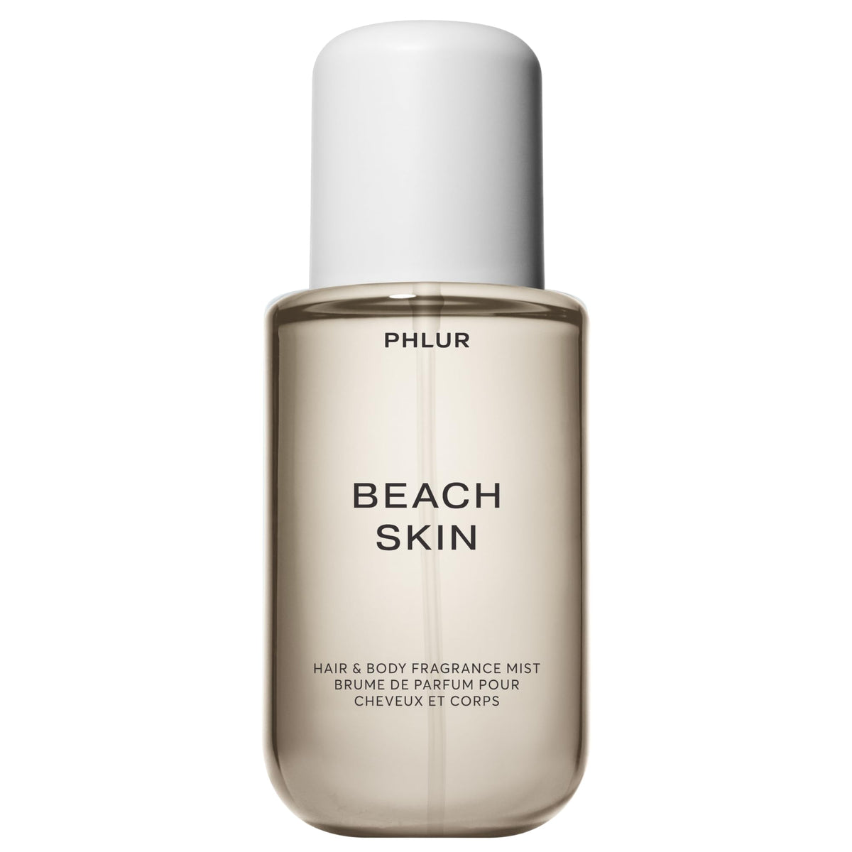 PHLUR Beach Skin Frasco: bruma versátil para piel y cabello, aroma ligero.