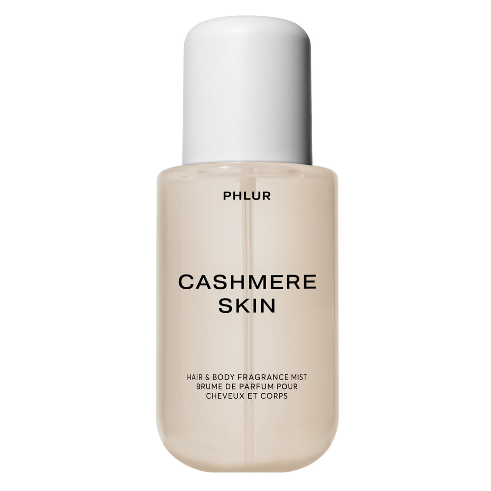 PHLUR Cashmere Skin bruma en botella, uso diario y aroma suave.