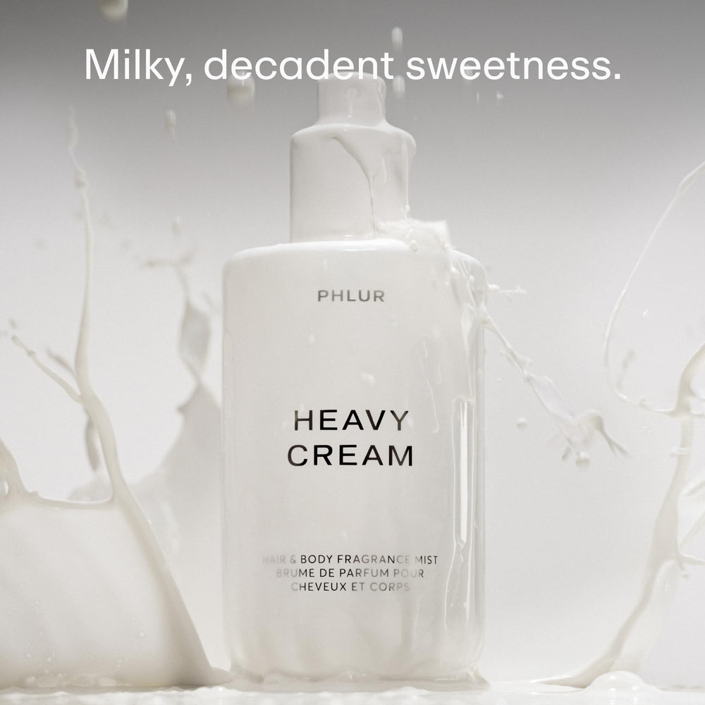 PHLUR crema pesada, aplicación suave en cabello y piel.