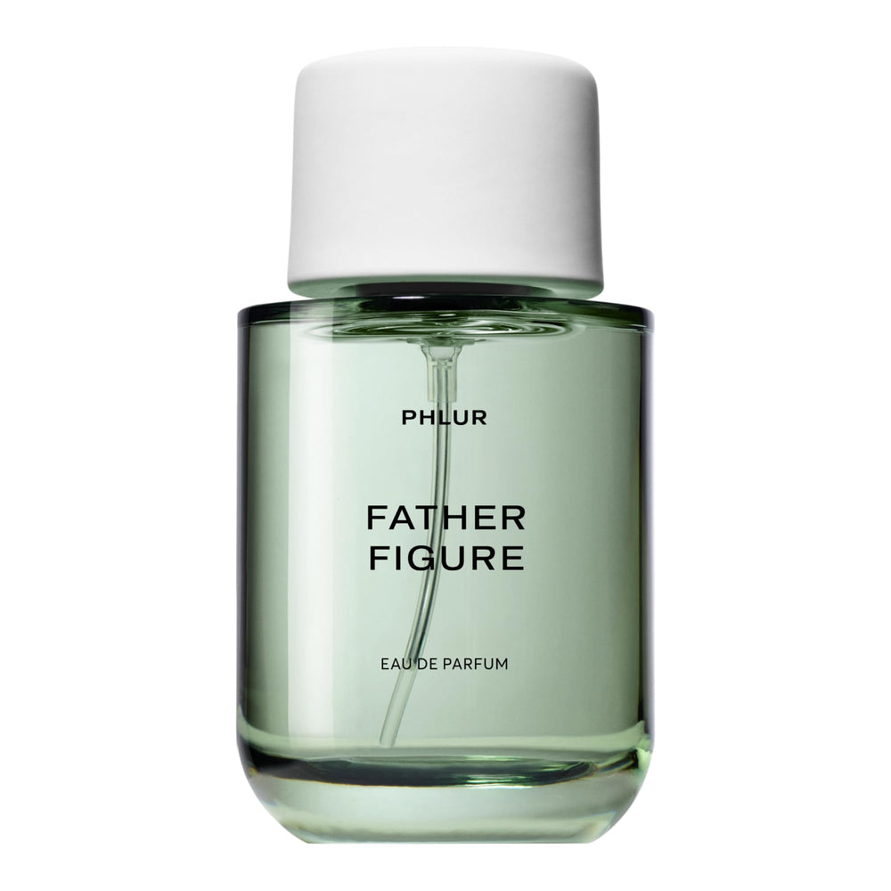 PHLUR Father Figure frasco verde, ideal para uso diario.