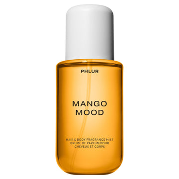 PHLUR Mango Mood bottle front view, ideal for daily hair and body fragrance.