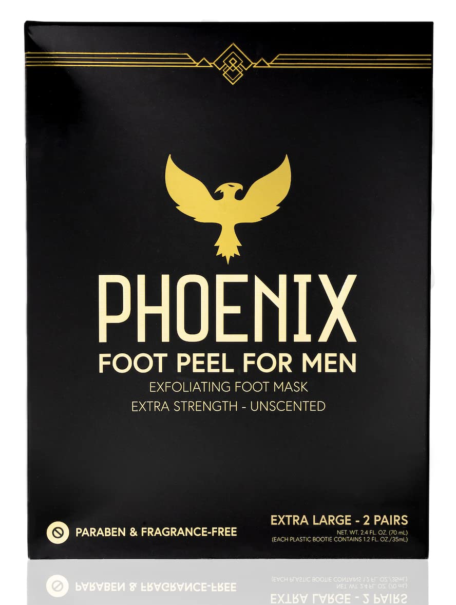 Phoenix Foot Peel muestra etiqueta sin fragancia para piel sensible.