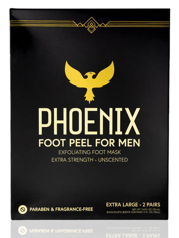 Phoenix Foot Peel muestra etiqueta sin fragancia para piel sensible.