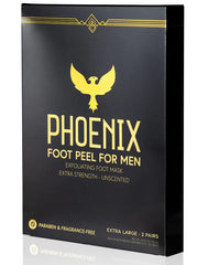 Phoenix Foot Peel para hombres, paquete de dos, preparado para exfoliar piel áspera.