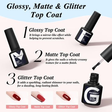 Capas acabado brillo, mate y glitter para estilos versátiles