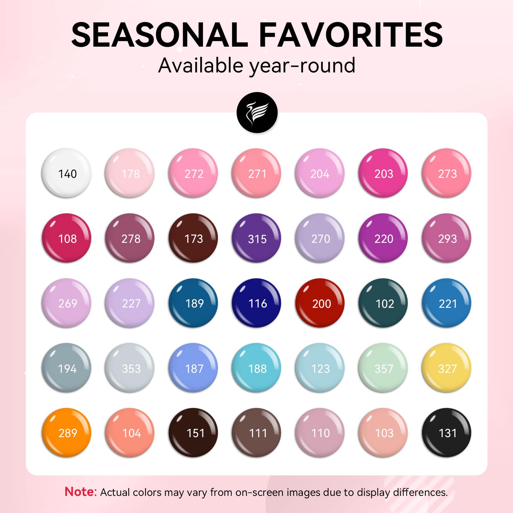 Phoenixy-esmalte-en-gel-35-colores, variedad para uñas con acabado profesional.