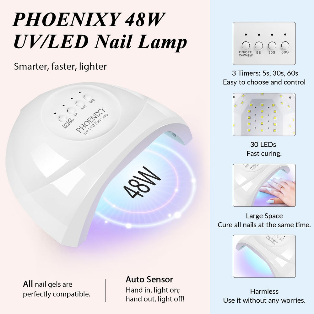 Esmaltes gel Phoenixy 36 colores para diseños variados en casa